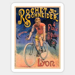 Rochet Schneider France Vintage Poster 1890 Sticker